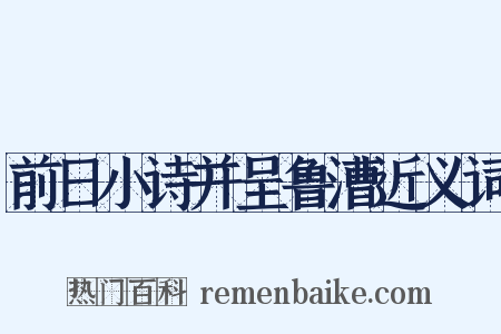 前日小诗并呈鲁漕近义词是什么意思的图片